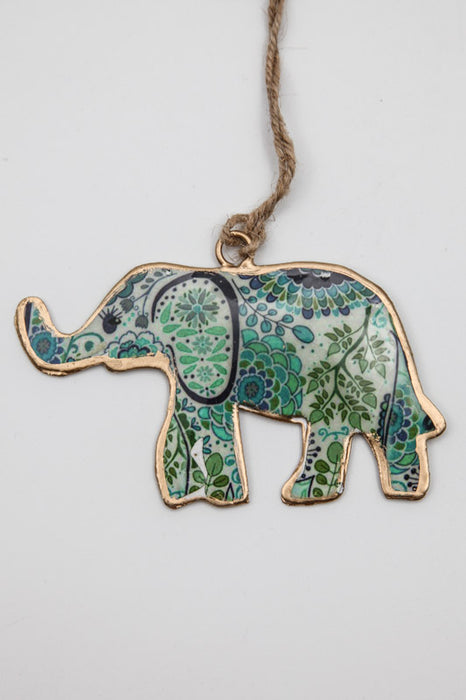 Pendant Elephant in Enamel Print 10 x 6.5 cm