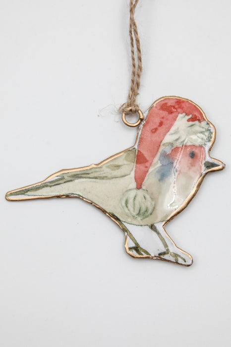 Pendant Bird in Enamel Print 10 x 8 cm