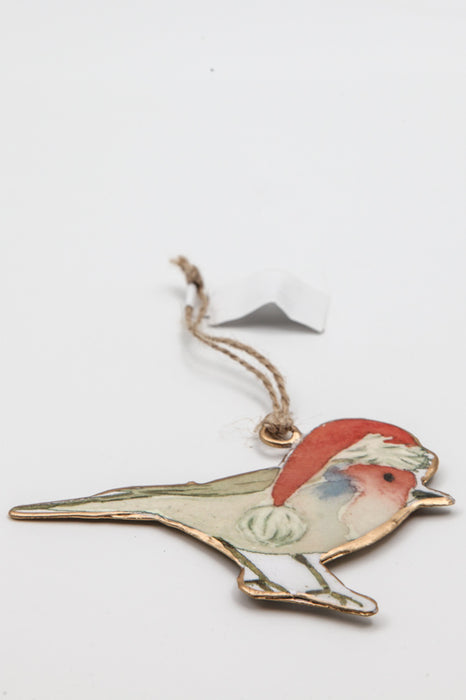 Pendant Bird in Enamel Print 10 x 8 cm