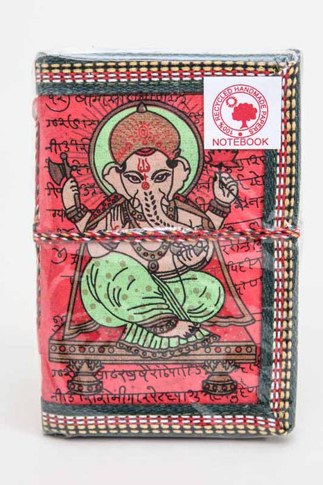 Notizbuch mini handgemacht rot Ganesha