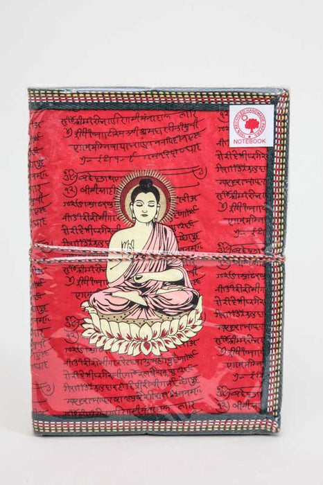 Notizbuch gross handgemacht rot Buddha