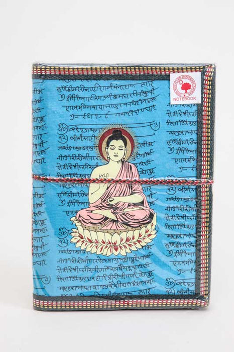 Notebook large handmade blue Buddha