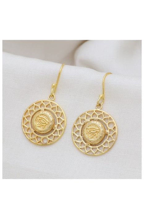 Earring brass gold plated 20 x 20 mm