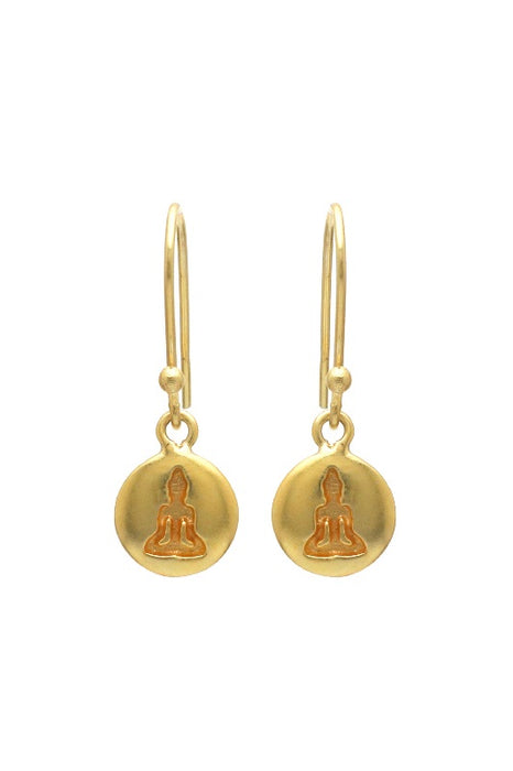 Earring brass gold plated 9 x 9 mm