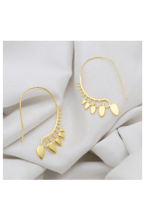 Earring brass gold plated 48 mm