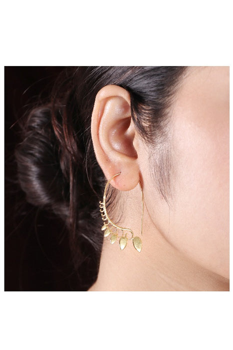 Earring brass gold plated 48 mm