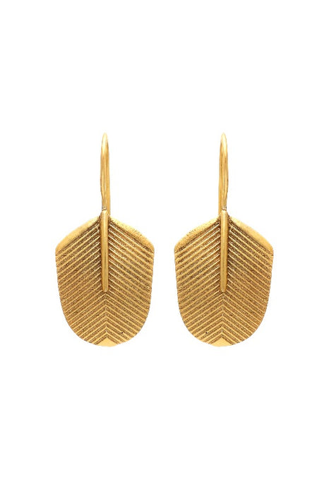 Earring brass gold plated 23 x 16 mm