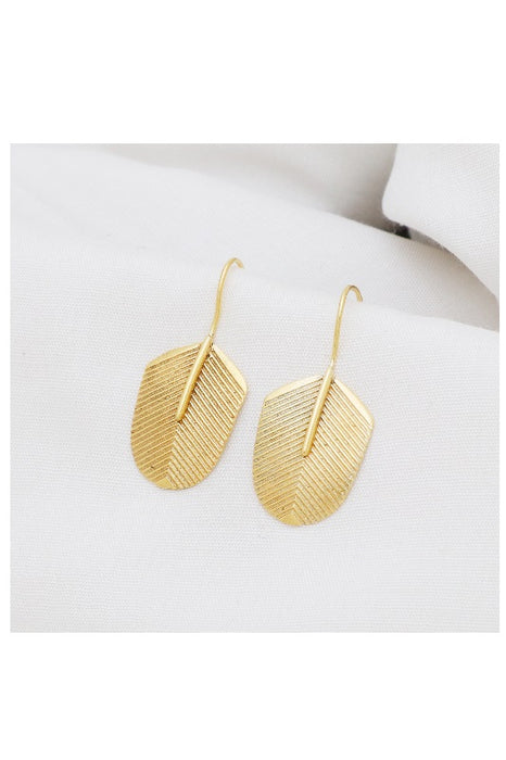 Earring brass gold plated 23 x 16 mm