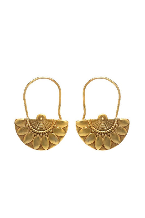 Earring brass gold plated 33 x 24 mm