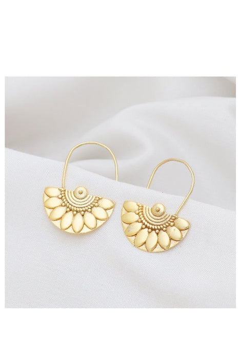 Earring brass gold plated 33 x 24 mm