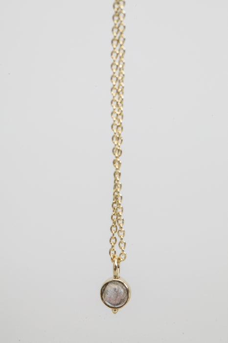 Chain brass gold plated labradorite 42.5 cm