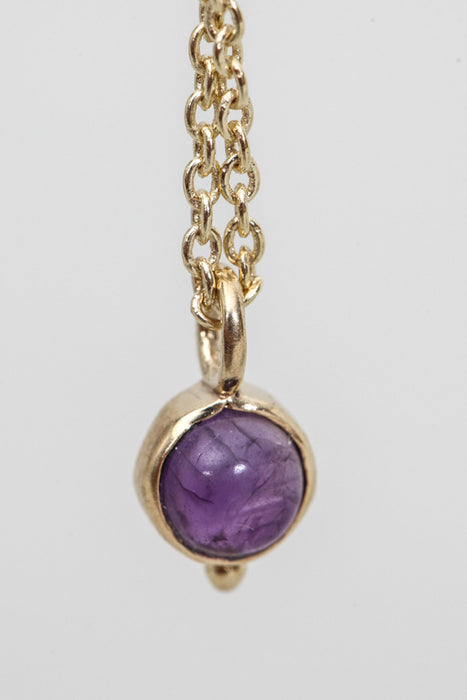 Chain brass gold plated amethyst 42.5 cm