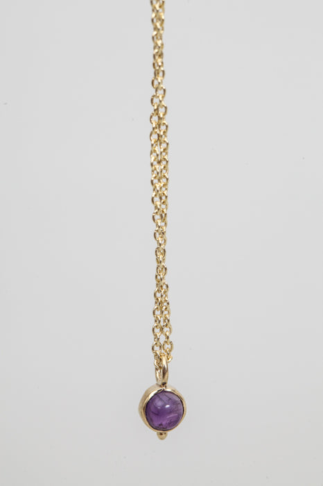 Chain brass gold plated amethyst 42.5 cm