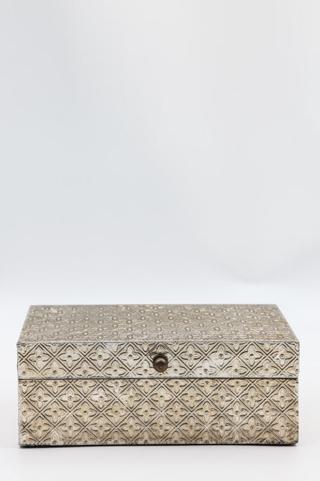 Box aluminum decorated 20 x 10.5 x 7 cm