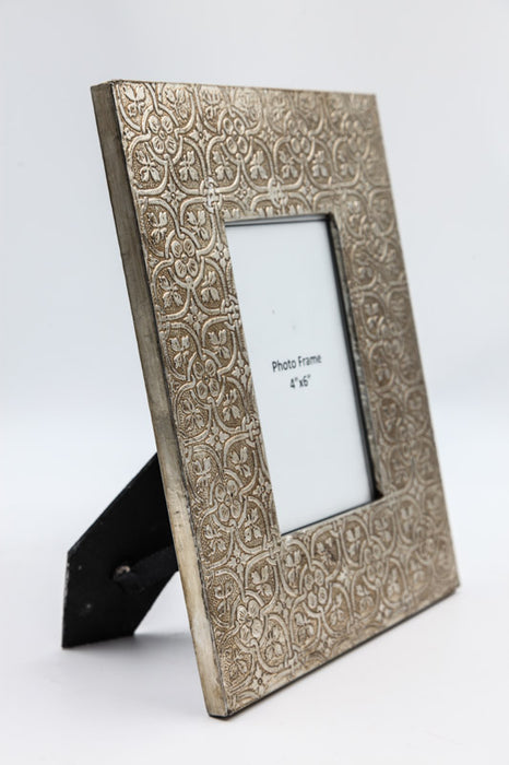 Picture frame aluminum decorated 10 x 15 cm