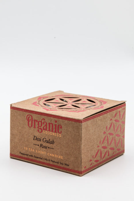 Tealight Organic Goodness - Desi Gulab - Rose 10 gr