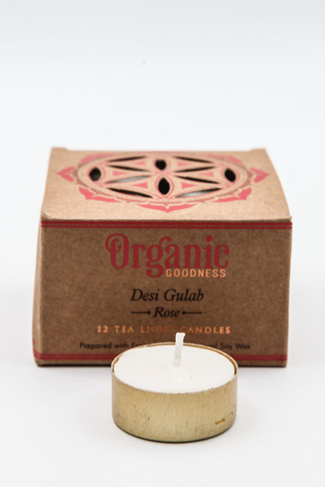 Tealight Organic Goodness - Desi Gulab - Rose 10 gr