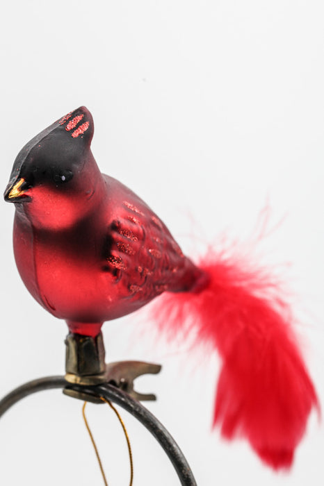 glass bird red