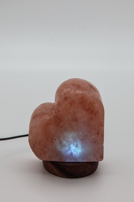 Salt stone lamp heart USB