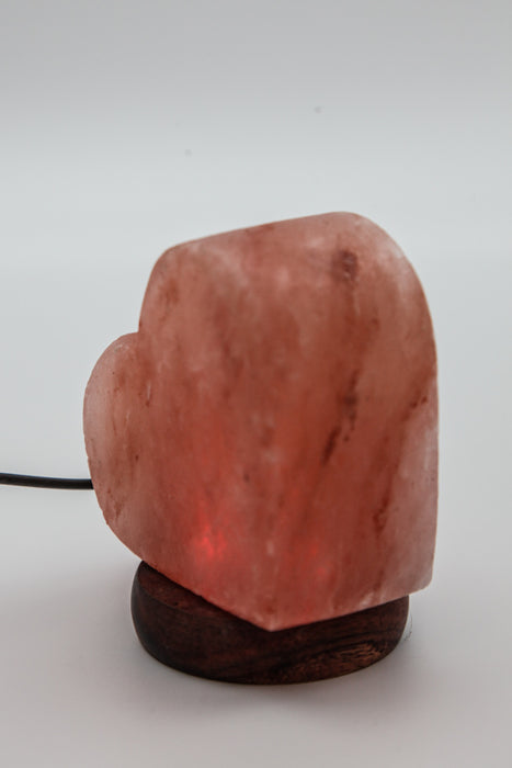 Salt stone lamp heart USB