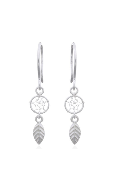 Silver earring dream catcher