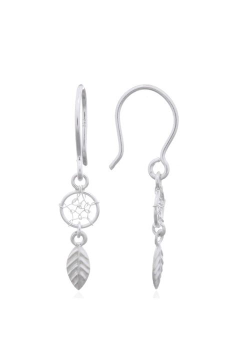 Silver earring dream catcher