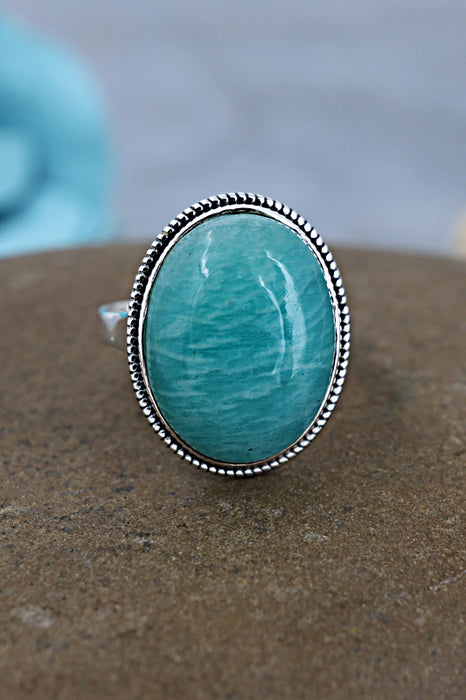 Silver ring Amazonite