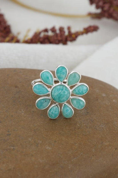 Bague en argent amazonite