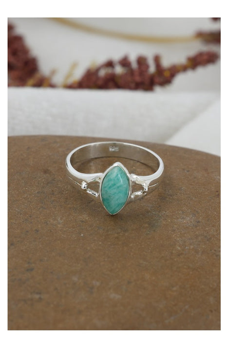 Bague en argent amazonite