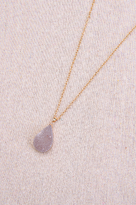 Necklace with pendant druzy, 45+5 cm