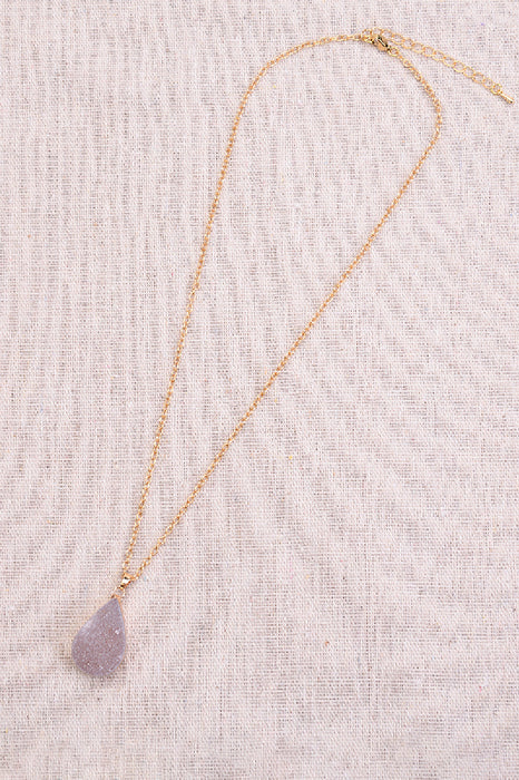 Necklace with pendant druzy, 45+5 cm