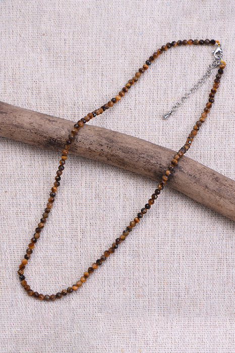 Tiger eye necklace, 38+5 cm