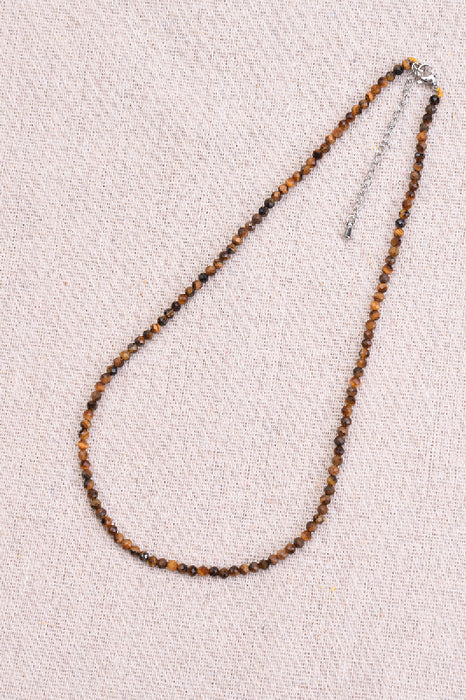 Tiger eye necklace, 38+5 cm