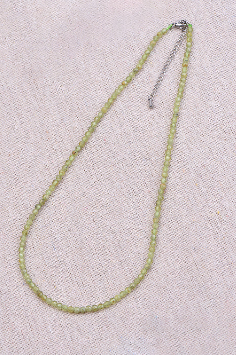 Peridot necklace, 38+5 cm