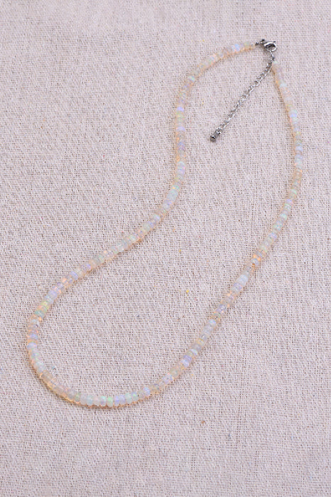 Necklace fire opal, 45+5 cm