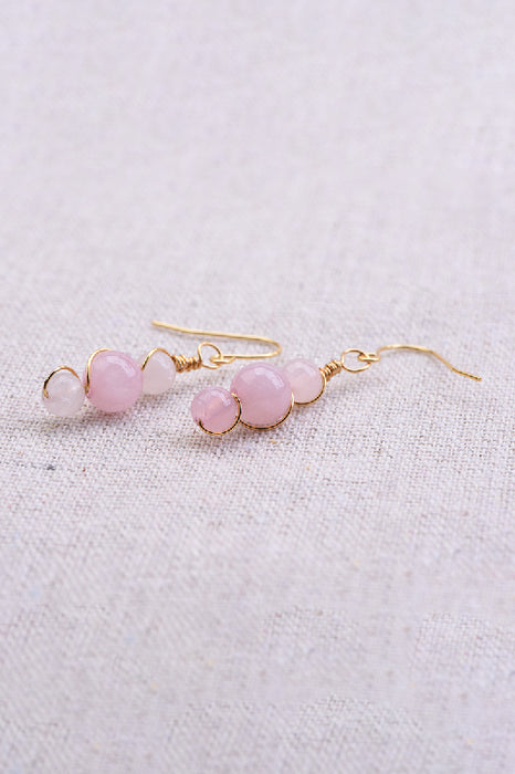 Earring rose quartz