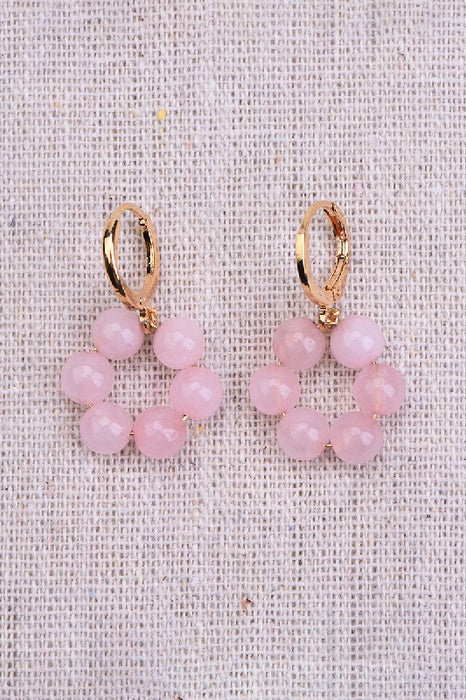 Earring rose quartz