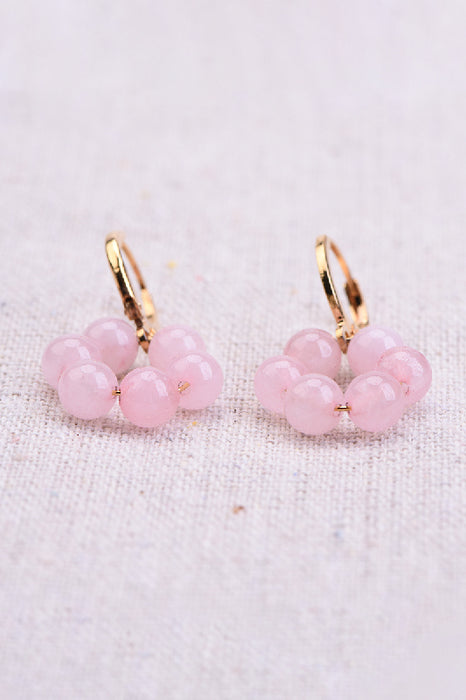 Earring rose quartz