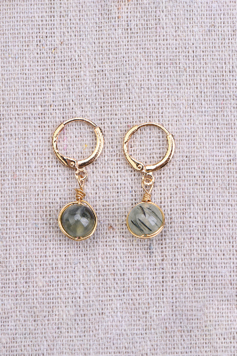 Earring Prehnite