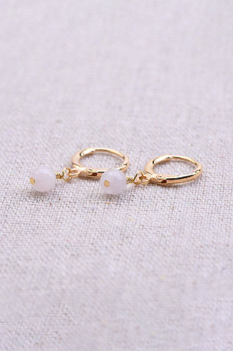 Earring rose quartz