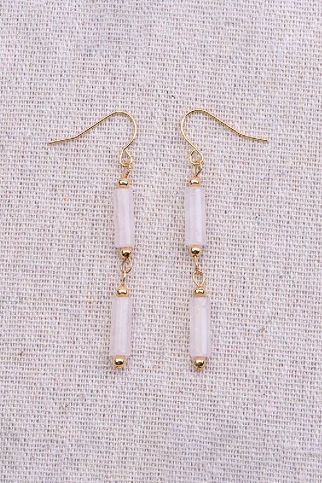 Earring rose quartz