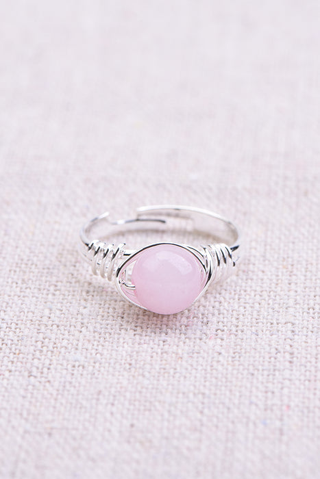 Ring rose quartz