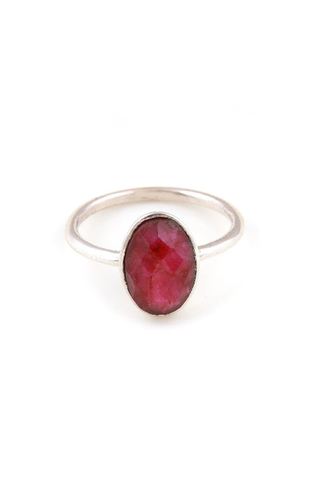 Silver ring ruby