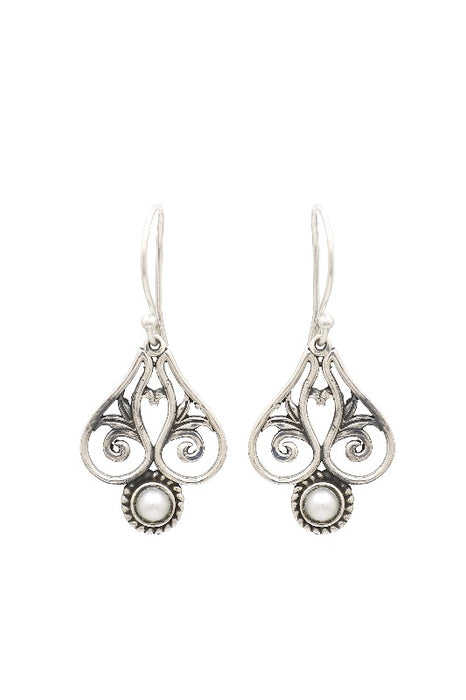 Silver earrings freshwater pearl