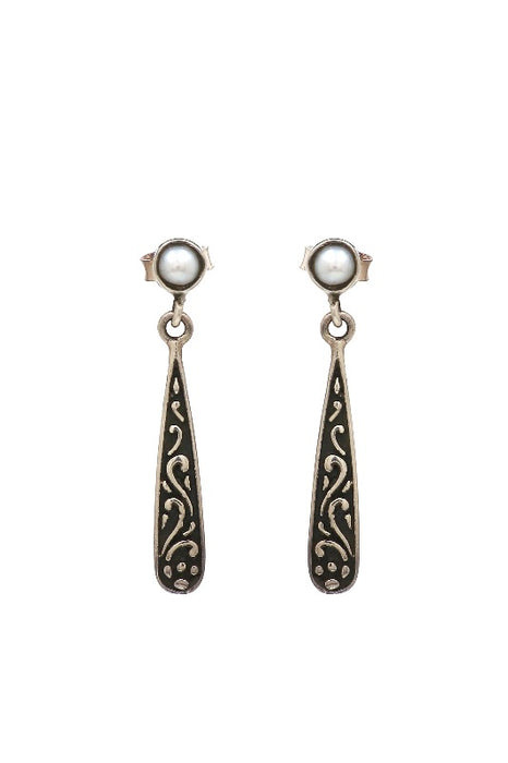 Silver earrings freshwater pearl