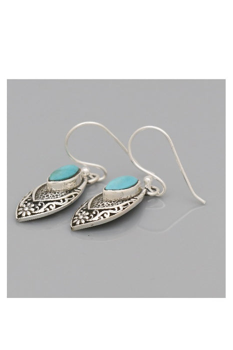 Silver earrings turquoise