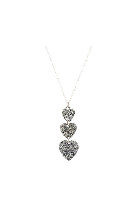 Silver necklace with heart pendant