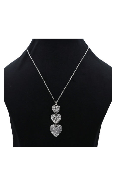 Silver necklace with heart pendant