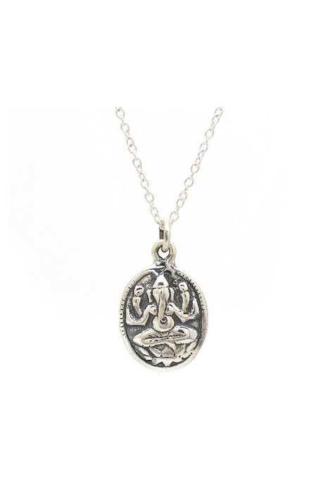 Silver necklace with Ganesha pendant