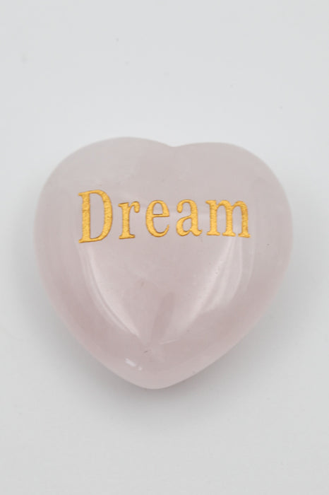 Pierre porte-bonheur coeur quartz rose DREAM 3 cm